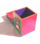 Porta caneta e porta clips decorado em M D F.